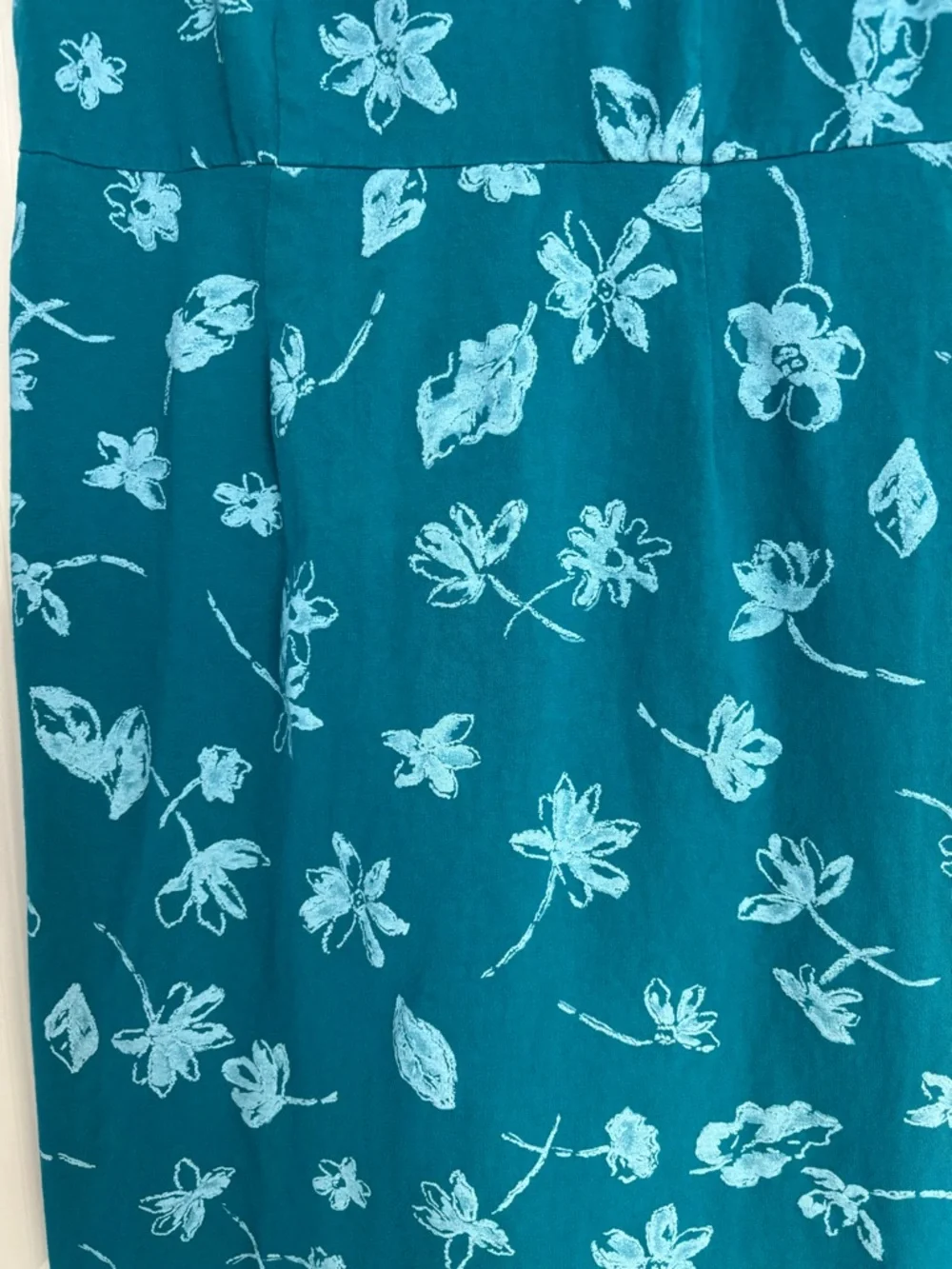 fresh produce Teal Floral Sleeveless V-Neck Maxi Dress - Picture 2 of 6